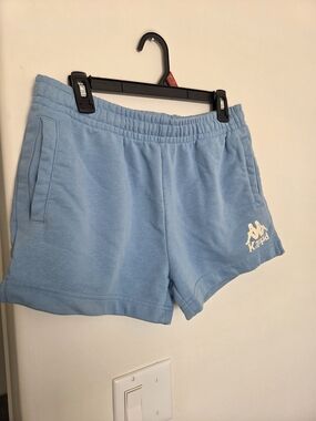 Kappa Women's Sky Blue Logo Athletic Shorts